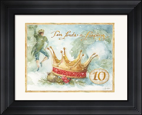 Framed 12 Days of Christmas X Print