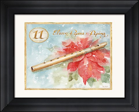 Framed 12 Days of Christmas XI Print