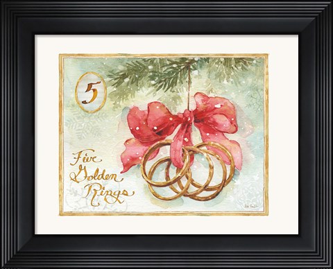 Framed 12 Days of Christmas V Print