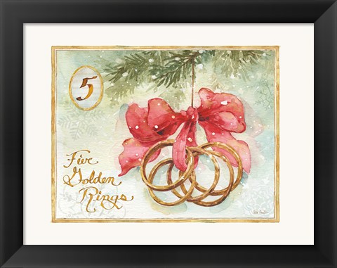 Framed 12 Days of Christmas V Print