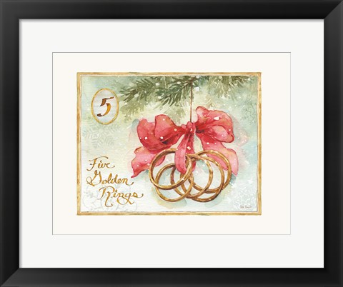 Framed 12 Days of Christmas V Print