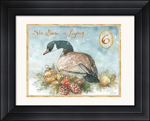 Framed 12 Days of Christmas VI Print