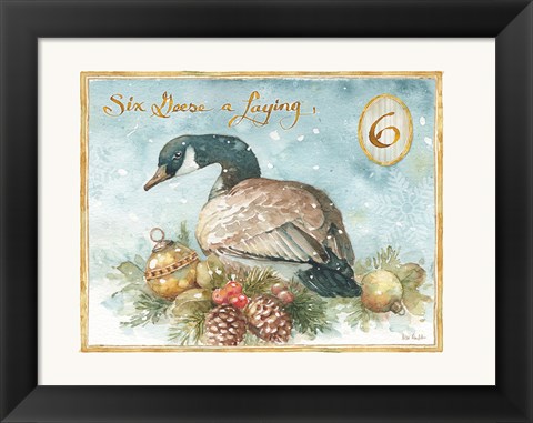 Framed 12 Days of Christmas VI Print