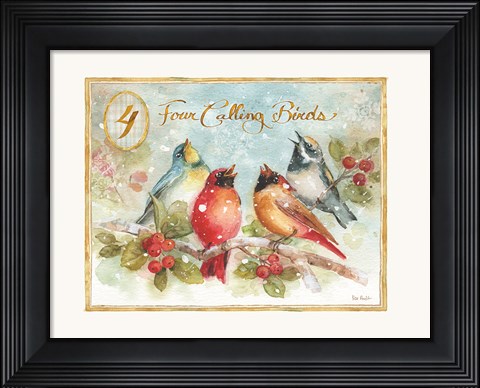 Framed 12 Days of Christmas IV Print
