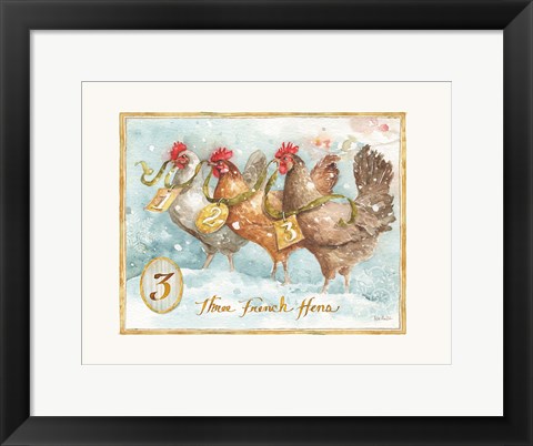 Framed 12 Days of Christmas III Print