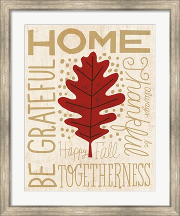 Framed Family Tree Leaf II Print