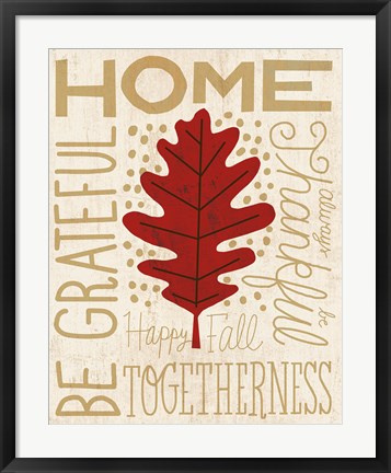 Framed Family Tree Leaf II Print