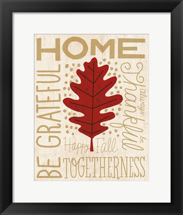 Framed Family Tree Leaf II Print