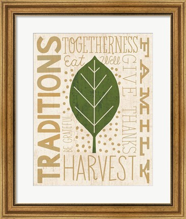 Framed Family Tree Leaf IV Print