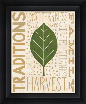 Framed Family Tree Leaf IV Print