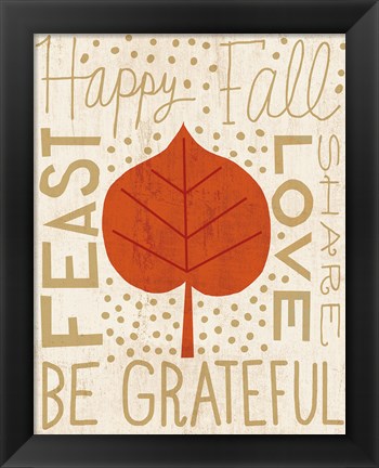 Framed Family Tree Leaf III Print