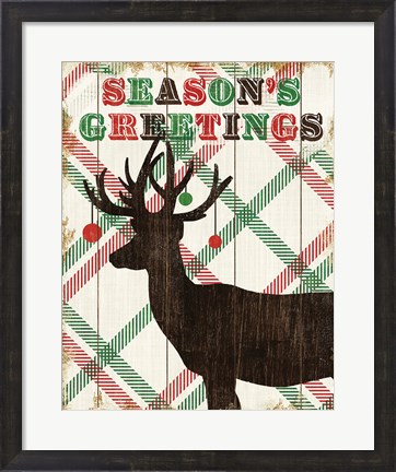 Framed Simple Living Holiday Deer Print
