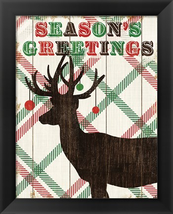 Framed Simple Living Holiday Deer Print