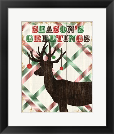 Framed Simple Living Holiday Deer Print