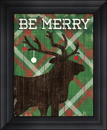 Framed Simple Living Holiday Elk Print
