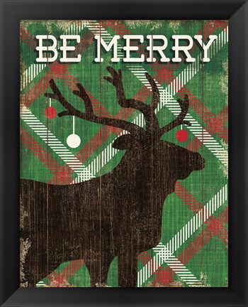 Framed Simple Living Holiday Elk Print