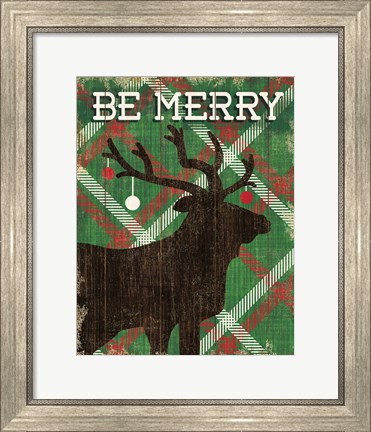 Framed Simple Living Holiday Elk Print
