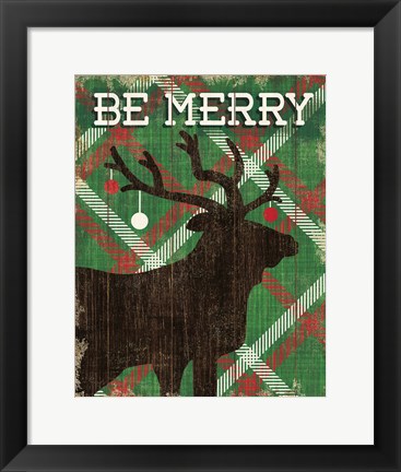 Framed Simple Living Holiday Elk Print