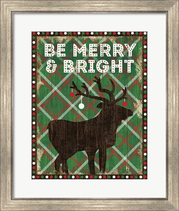 Framed Simple Living Holiday Be Merry Print