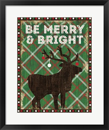 Framed Simple Living Holiday Be Merry Print