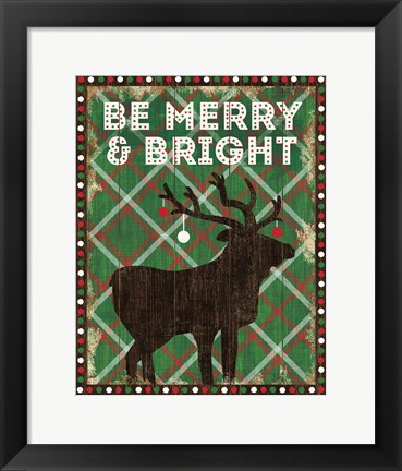 Framed Simple Living Holiday Be Merry Print