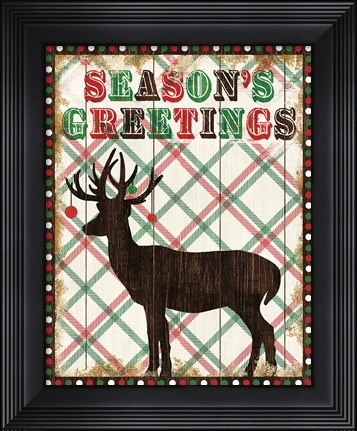 Framed Simple Living Holiday Seasons Greetings Print