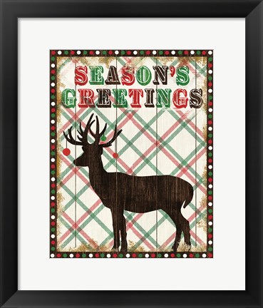 Framed Simple Living Holiday Seasons Greetings Print