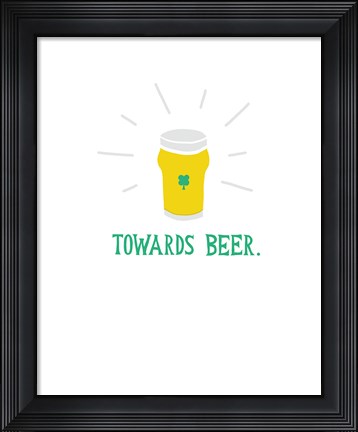 Framed St Pattys Beer II Print