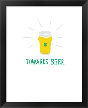 Framed St Pattys Beer II Print