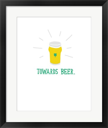 Framed St Pattys Beer II Print