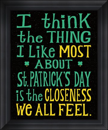 Framed St Pattys Beer I Print