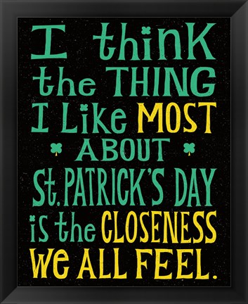 Framed St Pattys Beer I Print