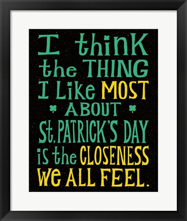 Framed St Pattys Beer I Print