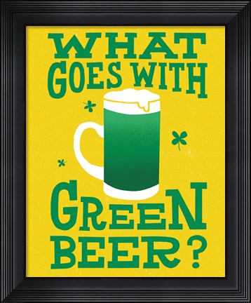 Framed Green Beer Cake I Print