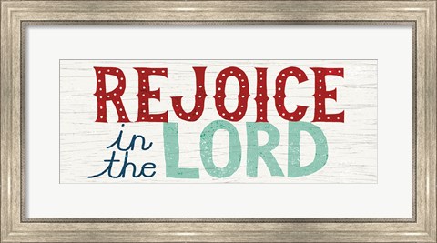 Framed Holiday on Wheels Rejoice in the Lord Print