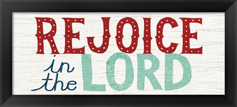 Framed Holiday on Wheels Rejoice in the Lord Print