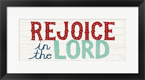 Framed Holiday on Wheels Rejoice in the Lord Print