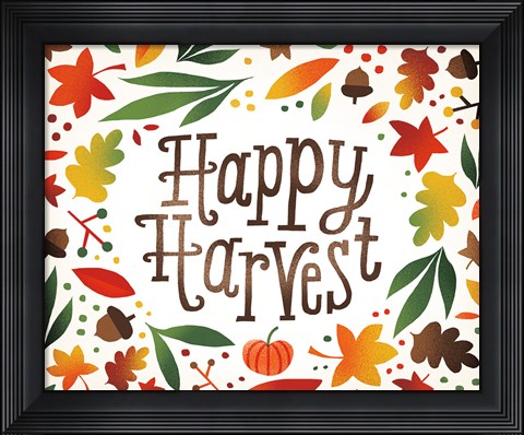 Framed Harvest Time Happy Harvest Print