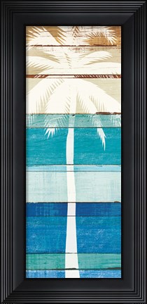 Framed Beachscape Palms V Print