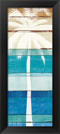 Framed Beachscape Palms V Print