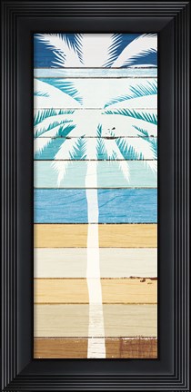 Framed Beachscape Palms IV Print