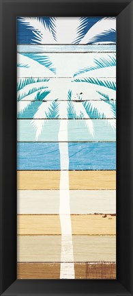 Framed Beachscape Palms IV Print