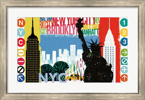 Framed New York City Life I Print