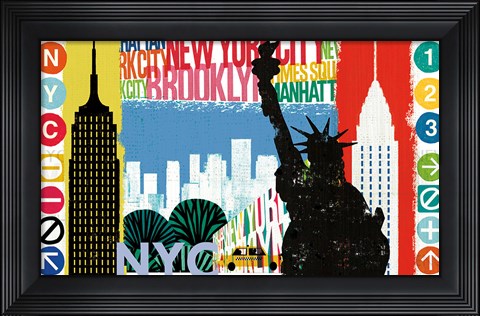 Framed New York City Life I Print
