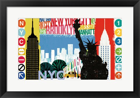 Framed New York City Life I Print