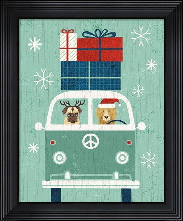 Framed Holiday on Wheels XII Print