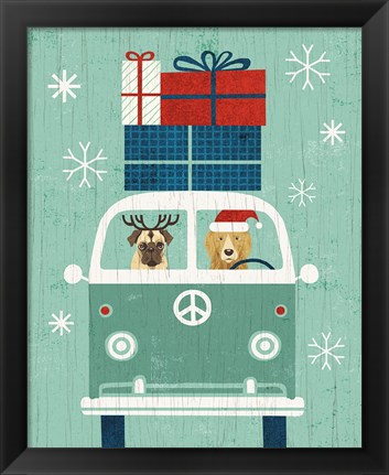 Framed Holiday on Wheels XII Print