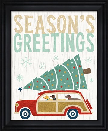 Framed Holiday on Wheels II v2 Print