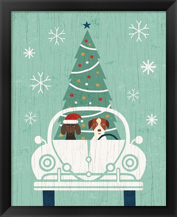 Framed Holiday on Wheels XIII Print