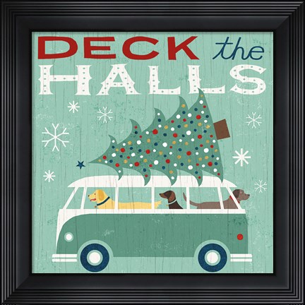 Framed Holiday on Wheels IV Print